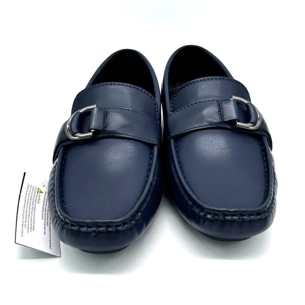 Aston Marc Men's Charter Side Buckle Loafers Shoes Color Navy US 8.5M - With Box